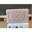 Qualità da grande replica Portafoglio Chanel trapuntato in caviale perlato con catena Woc Rosa