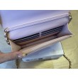 Qualità da grande replica Portafoglio Chanel trapuntato in caviale perlato con catena Woc Rosa