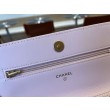 Qualità da grande replica Portafoglio Chanel trapuntato in caviale perlato con catena Woc Rosa