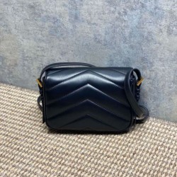 Replica di lusso Borse fedele mini Loulou YSL Saint Laurent Nero Imitazioni Cloni Borse Replica fedele mini Loulou YSL Saint Laurent Nero firmate