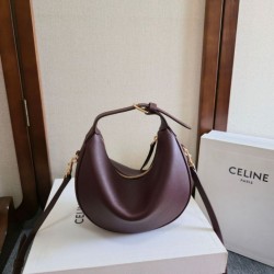 Replica di lusso Borsa a tracolla Celine Lulu per adolescenti Borgogna Imitazioni Cloni Borsa a tracolla Celine Lulu per adolescenti Borgogna firmate
