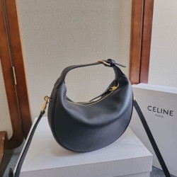 Cloni Qualità superiore replica a tracolla Celine Lulu per adolescenti Nero firmate
