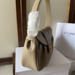 Replica di lusso Borse Alta Qualità a tracolla media Celine Polly Beige Imitazioni Cloni Borse Replica Alta Qualità a tracolla media Celine Polly Beige firmate