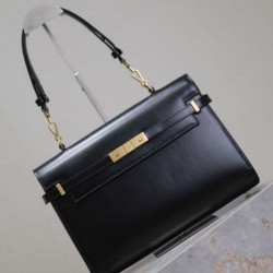 Replica di lusso Borsa a tracolla YSL Saint Laurent Manhattan Nera Imitazioni Cloni Borsa a tracolla YSL Saint Laurent Manhattan Nera firmate