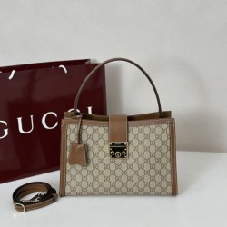 Borse Replica Gucci Padlock Small con manico superiore 838991 Marrone