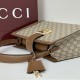 Cloni Borse Replica Gucci Padlock Small con manico superiore 838991 Marrone firmate