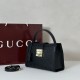 Cloni Borse Replica Gucci Padlock Small con manico superiore 838991 Nero firmate