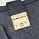 Cloni Borse Replica Gucci Padlock Small con manico superiore 838991 Nero firmate