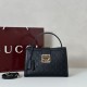 Cloni Borse Replica Gucci Padlock Small con manico superiore 838991 Nero firmate