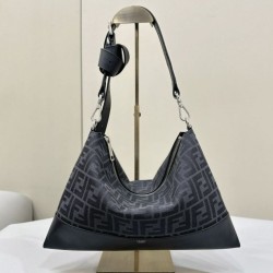 Cloni Borsa a tracolla Hobo Fendi Fendigraphy Nero firmate