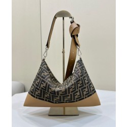 Borse Replica a tracolla Hobo Fendi Fendigraphy Caffè
