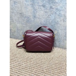 Borsa a tracolla mini Loulou YSL Saint Laurent Bordeaux