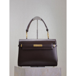 Borsa a tracolla YSL Saint Laurent Manhattan Borgogna