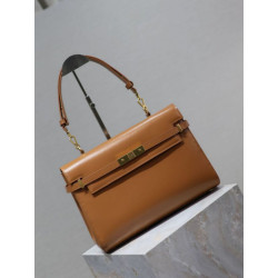Borsa a tracolla YSL Saint Laurent Manhattan marrone