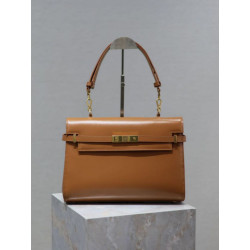 Borsa a tracolla YSL Saint Laurent Manhattan marrone
