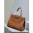 Borsa shopper YSL Saint Laurent Manhattan Nano marrone