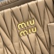 Borsa tote Miu Miu in pelle nappa trapuntata marrone