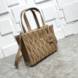 Borsa tote Miu Miu in pelle nappa trapuntata marrone