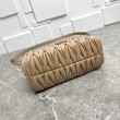 Borsa tote Miu Miu in pelle nappa trapuntata marrone