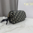 Pochette Borse Dior Bow Dior jacquard Oblique con motivo blu Pochette Borse Dior Bow Dior jacquard Oblique con motivo blu