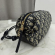 Pochette Borse Dior Bow Dior jacquard Oblique con motivo blu Pochette Borse Dior Bow Dior jacquard Oblique con motivo blu