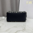 Pochette Borse Dior Bow Dior jacquard Oblique con motivo blu Pochette Borse Dior Bow Dior jacquard Oblique con motivo blu