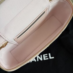 Replica di lusso Borsa Chanel Classic Vanity con catena A96186 Rosa Imitazioni Cloni Borsa Chanel Classic Vanity con catena A96186 Rosa firmate
