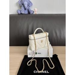 Borse Replica Chanel Classic Vanity con catena A96186 bianca