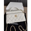 Borse Replica Chanel Classic Vanity con catena A96186 bianca