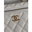 Borse Replica Chanel Classic Vanity con catena A96186 bianca