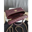 Replica Perfetta Chanel Classic Vanity con catena A96186 Borgogna