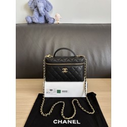Borse Imitazioni Chanel Classic Vanity con catena A96186 Nero