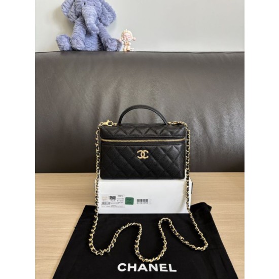 Borse Imitazioni Chanel Classic Vanity con catena A96186 Nero