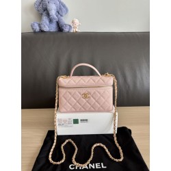 Borsa Chanel Classic Vanity con catena A96186 Rosa