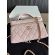 Borsa Chanel Classic Vanity con catena A96186 Rosa