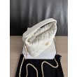 Borse hobo Chanel 25A Caviar Lunch Box Bianco