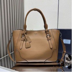 Cloni Borse Replica tote grande Prada 1BG602 Marrone firmate