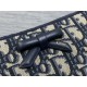 Cloni Pochette Dior Oblique Bow con catena Blu firmate