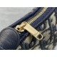 Cloni Pochette Dior Oblique Bow con catena Blu firmate