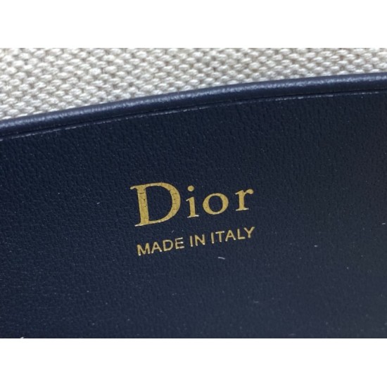 Cloni Pochette Dior Oblique Bow con catena Blu firmate