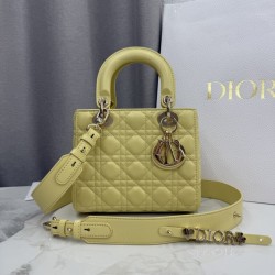 Cloni Borsa Dior Lady Dior Piccolo Cannage Gialla firmate
