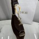 Replica di lusso Borsa a tracolla Media Dior Diorly pelle scamosciata cioccolato Imitazioni Cloni Borsa a tracolla Media Dior Diorly pelle scamosciata cioccolato firmate