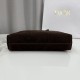 Replica di lusso Borsa a tracolla Media Dior Diorly pelle scamosciata cioccolato Imitazioni Cloni Borsa a tracolla Media Dior Diorly pelle scamosciata cioccolato firmate