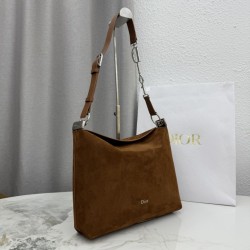 Borsa a tracolla Media Dior Diorly pelle scamosciata Marrone Borsa a tracolla Media Dior Diorly pelle scamosciata Marrone