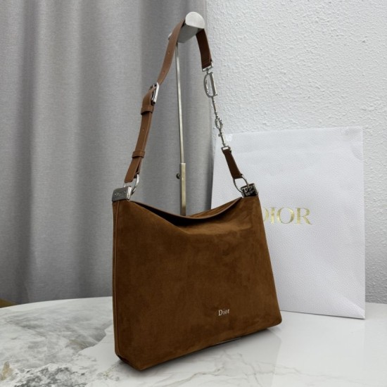 Cloni Borsa a tracolla Media Dior Diorly pelle scamosciata Marrone firmate