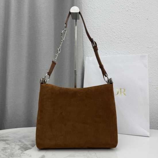 Cloni Borsa a tracolla Media Dior Diorly pelle scamosciata Marrone firmate