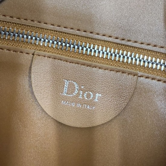 Cloni Borsa a tracolla Media Dior Diorly pelle scamosciata Marrone firmate