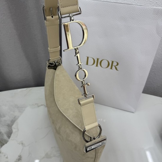 Cloni Borsa a tracolla Media Dior Diorly pelle scamosciata Albicocca firmate