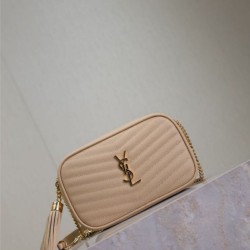 Replica di lusso Borse Imitazioni a tracolla Trapuntato Lou Mini YSL Saint Laurent Albicocca Imitazioni Cloni Borse Imitazioni a tracolla Trapuntato Lou Mini YSL Saint Laurent Albicocca firmate