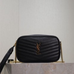 Cloni Borsa a tracolla Trapuntato Lou Mini YSL Saint Laurent Nero firmate